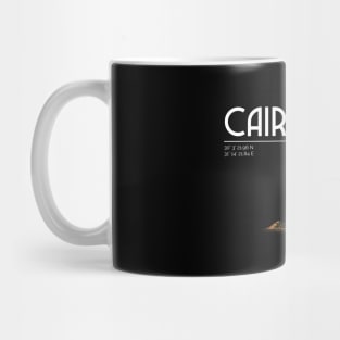 T-Shirt Cairo, Pyramids of Gizeh, coordinates Mug